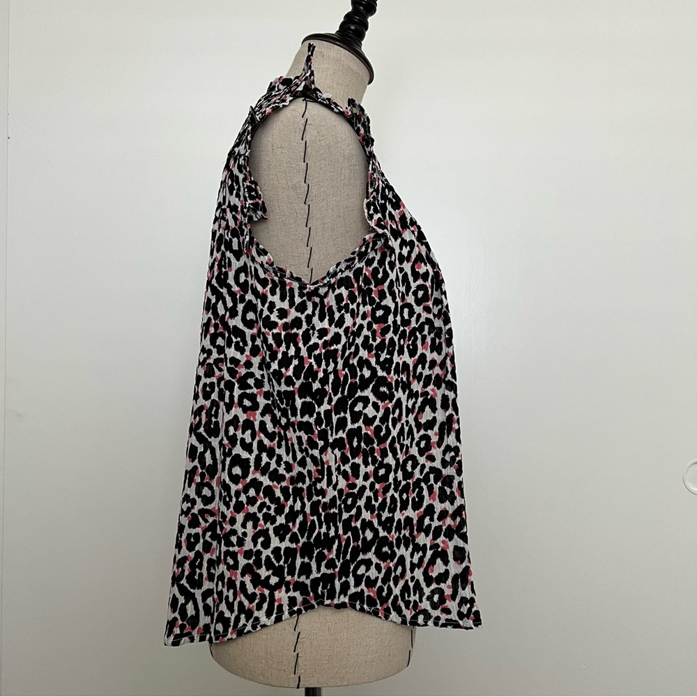 NWT Loft Leopard Print Smocked Shell - Picture 10 of 12
